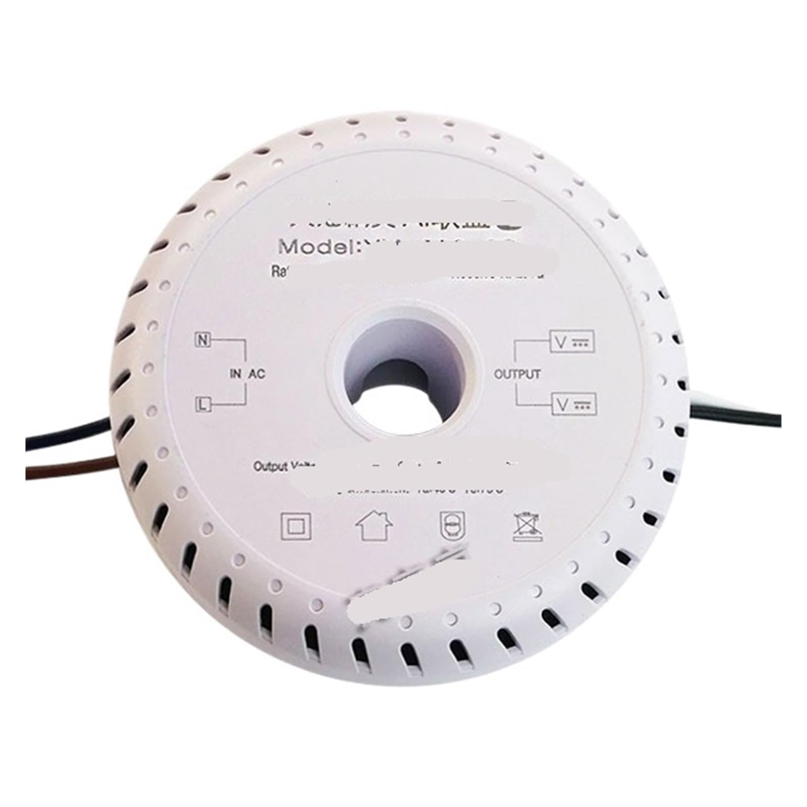 Trasformatore di Controllo dell'alimentazione del Driver LED con dimmer DC24V e Anello colorato in Cristallo (Color : Two Wire Driver 8000mA)