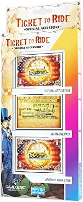 Gamegenic Ticket to Ride Official Art Sleeves | All-in-One Pack of 152 Card Sleeves | Card Game Holder | Designed for Use with The Ticket to Ride Board Game | Made by Gamegenic