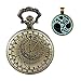 bosni Doctor Who Taschenuhr mit Bronze-Gehäuse Quarz Full Hunter weißes Zifferblatt und Kette für Herren im Retro-Stil von Dr. Who, Halskette mit Anhänger, Geschenkbox, a,