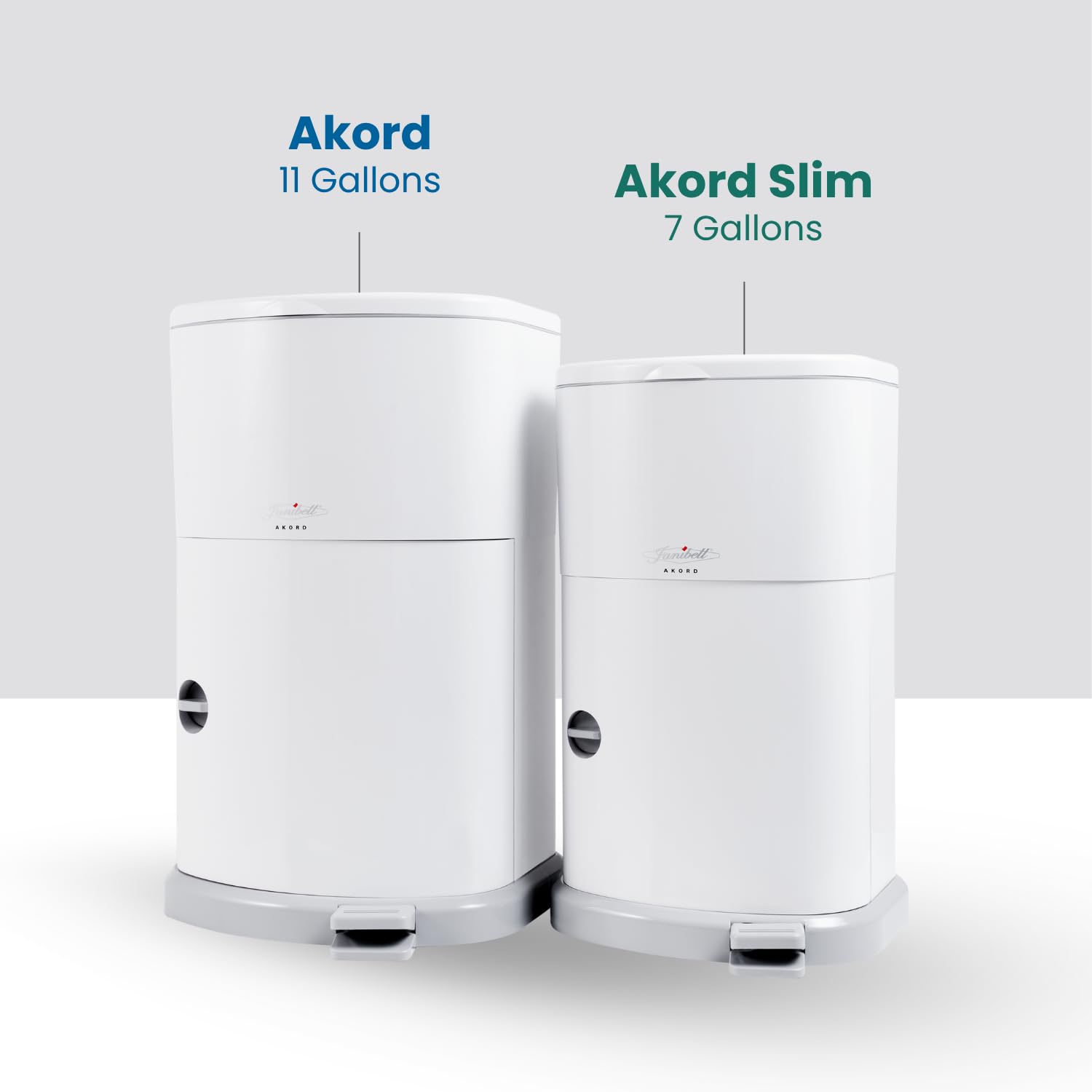 JANIBELL Akord Slim - Pattumiera per pannolini, 26 l, per adulti, sistema di rimozione dei pannolini discreto, smaltimento dei materiali per incontinenza