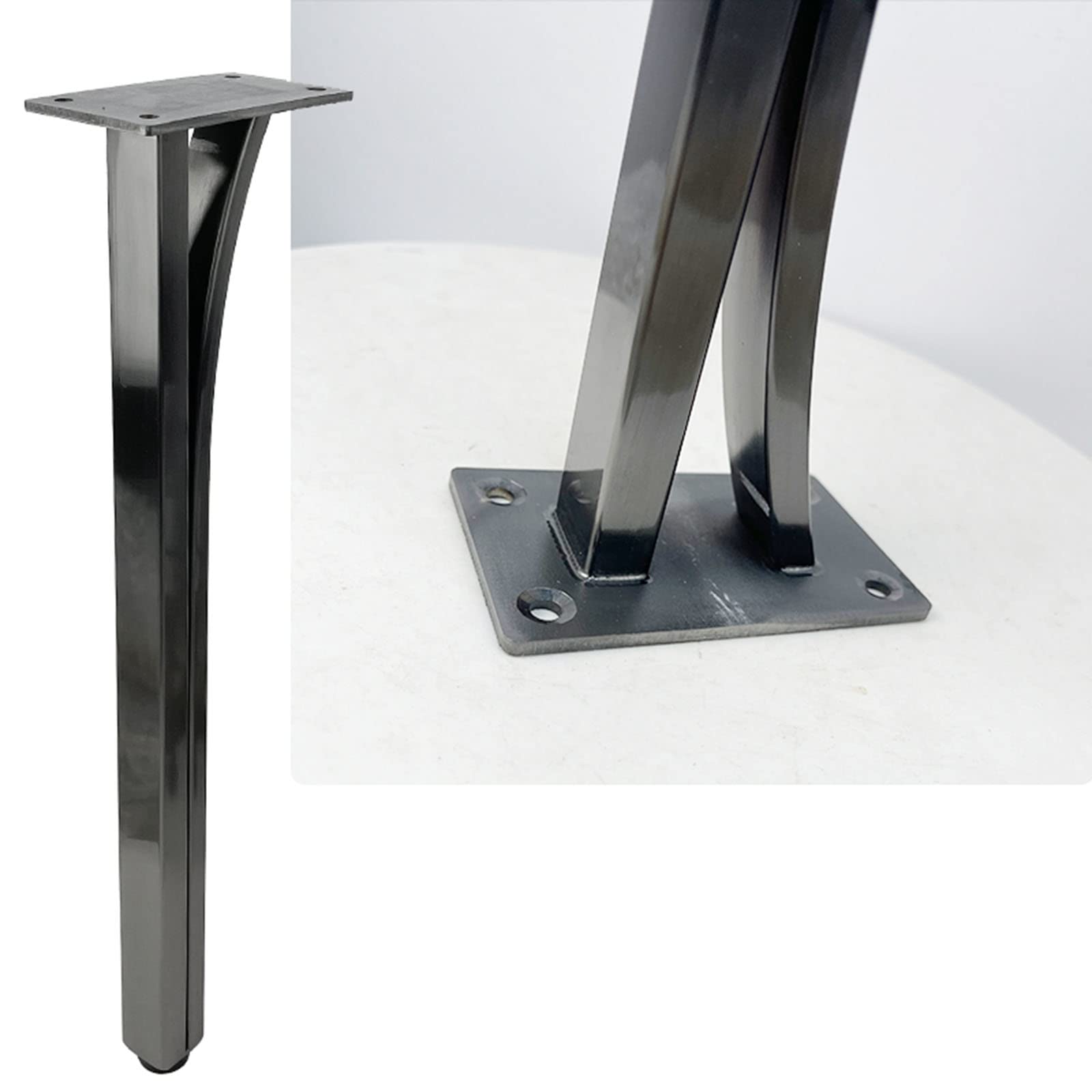 Gambe per mobili Regolabili in Acciaio Inox, Set di 4 Gambe per Tavolo in Metallo, Piedini di Supporto per mobili da Cucina Dorati con Viti, 70 cm (27,6 Pollici)
