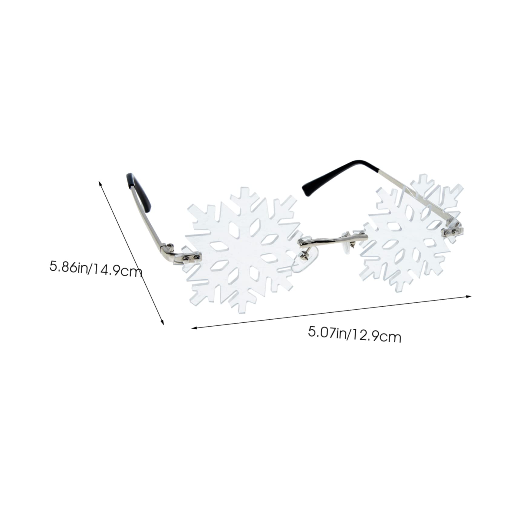 SOIMISS Schneeflocken-Sonnenbrille kleine Sonnenbrille Herren- für Herren faschingsbrille karnevalsbrille weihnachtsdeko lustige Partyglas Metall Weiß