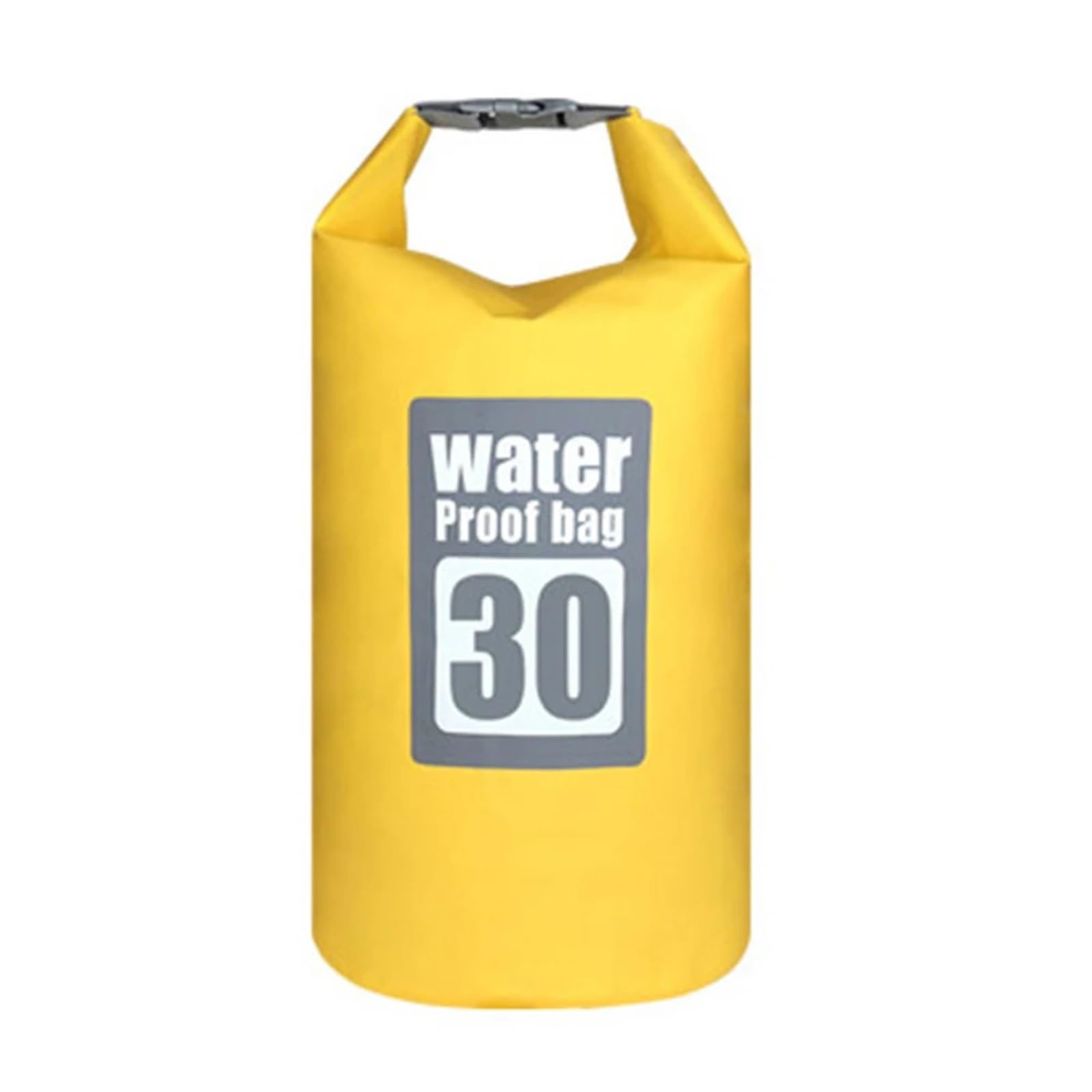 Borsa Nuoto Sacca galleggiante impermeabile per il nuoto all'aperto, con parte superiore arrotolabile, per kayak, rafting, canottaggio, trekking sul fiume(Yellow 30L)