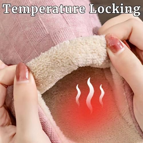 Fuzzy Checkered Slippers Fluffy Cozy Comfy Memory Foam House Slippers Warm Soft Plush Slides Anti-Skid Indoor Outdoor Home Bedroom Shoes for Women and Men2