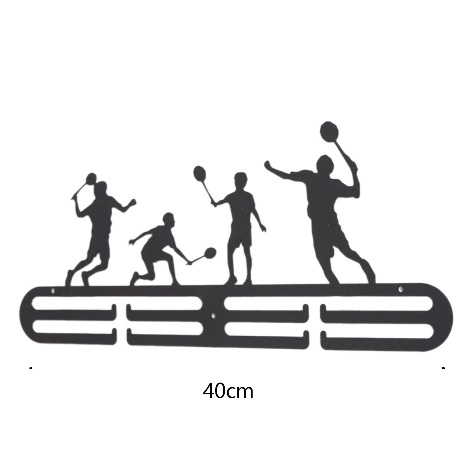 Porte-Médailles Mural En Fer Noir - 40 Cm, Charge Élevée - Pour Exposer Récompenses Sportives - Avec Vis Et Adhésifs