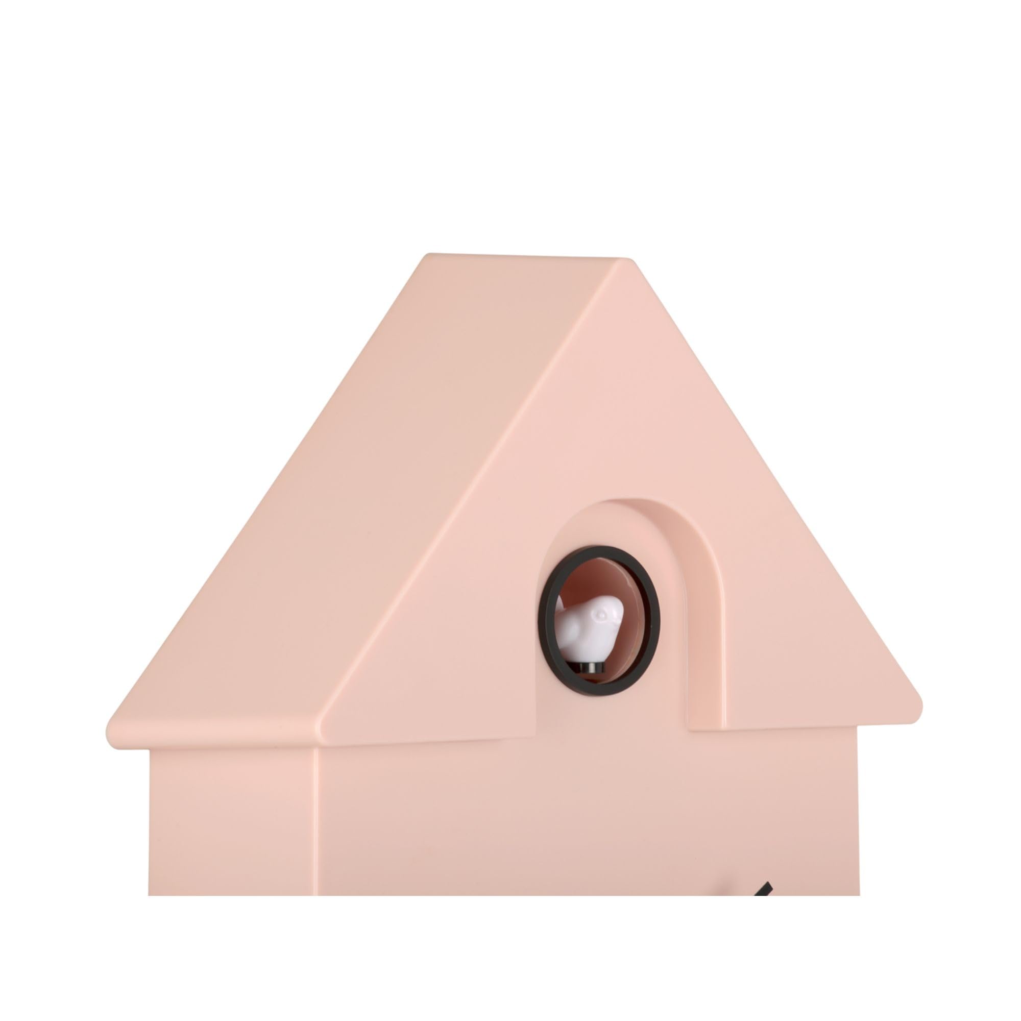 Whale Karlsson KA5768LP - Orologio a cucù da Parete Moderno a Pendolo, Colore: Rosa Tenue