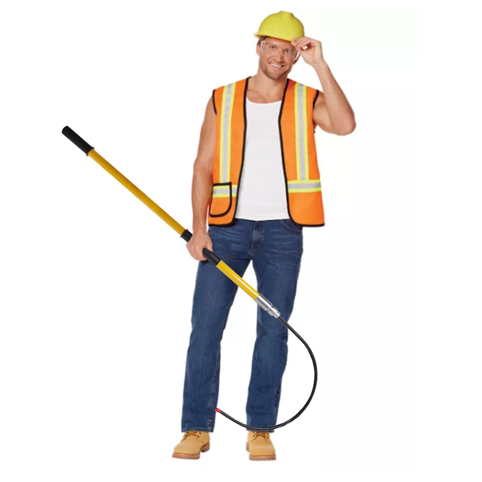 JKJZSALJ Safety Rescue Hook,Emergency Rescue Hook For Electricians-3M/9.8Ft Safety Tool For Power Stations, Electrical Safety Device, Life-Saving Rescue Pole With Body Hook,Yellow,1m/3.3ft