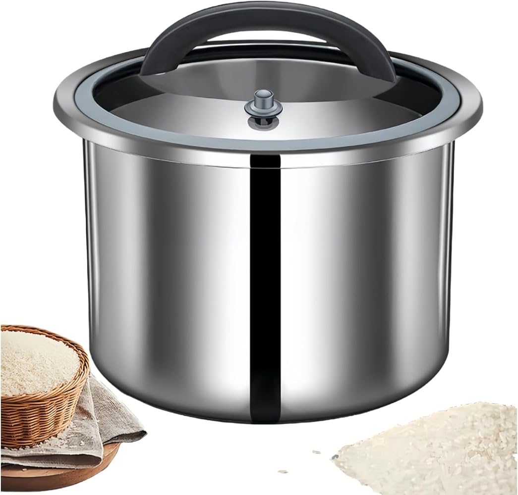 OoBLE ステンレス真空食品保存容器ミニ・米びつ 真空保存容器 OoBLE