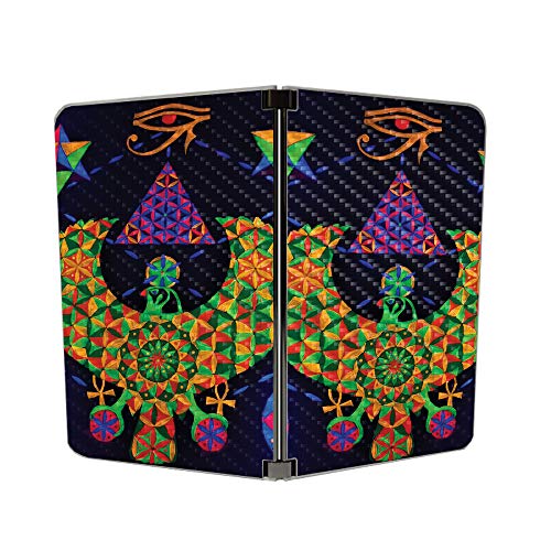 Image of MightySkins Carbon Fiber Skin for Microsoft Surface Duo - Egyptian Geometry | Protective, Durable Textured Carbon Fiber Finish | Easy to Apply | Made in The USA