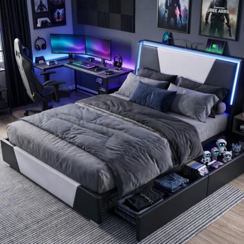 RGB Gaming Platform Bed