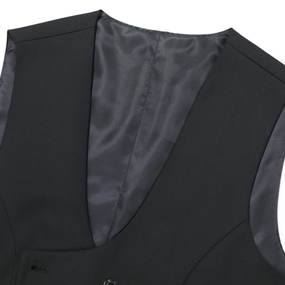 Allthemen Gilet da Uomo Gilet da Abito Doppiopetto Gilet da Uomo Western con Scollo Rotondo per Affari