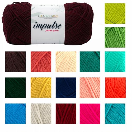 Image of WOAFashions Impulse Hand Knitting & Crochet Yarn (Maroon Melange) (100gms - Pack of 1)