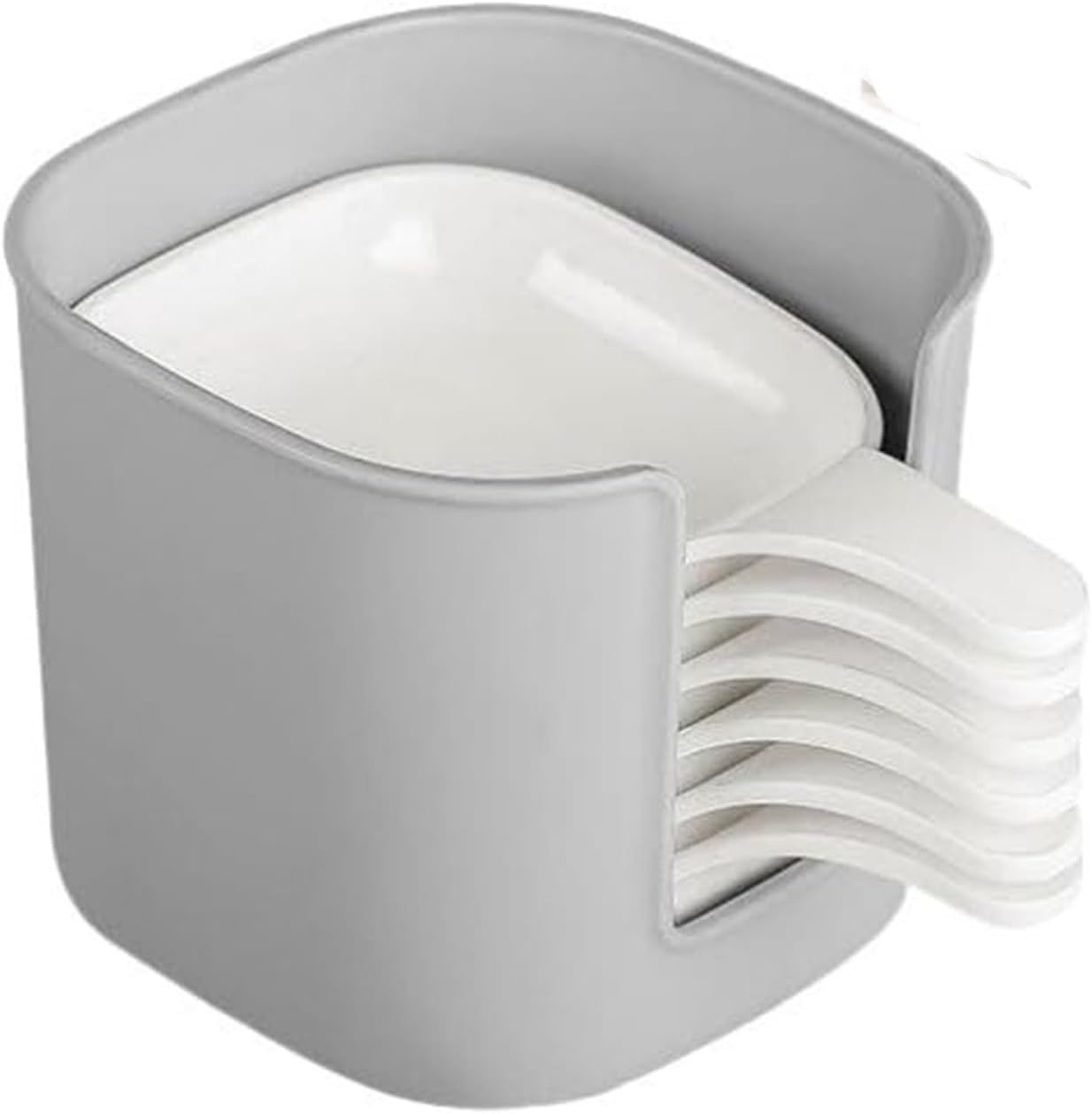 7-Piece Dipping Sauce Plate Set with Holder – 6 Condiment Dishes & Storage Tray for Parties, Picnics, Dining – Food-Safe Plastic(2set)