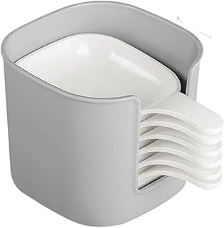 YUANYIYS Juego de platos de salsa de 7 piezas con soporte, 6 platos de condimentos y bandeja de almacenamiento para fiestas, picnics, comedores, plástico apto para alimentos (1 juego)