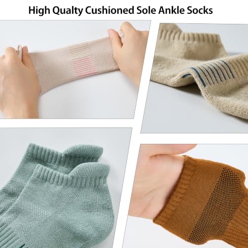 Image of ATBITER Women's Ankle Socks Cushioned Running Athletic No Show Socks-6Pairs