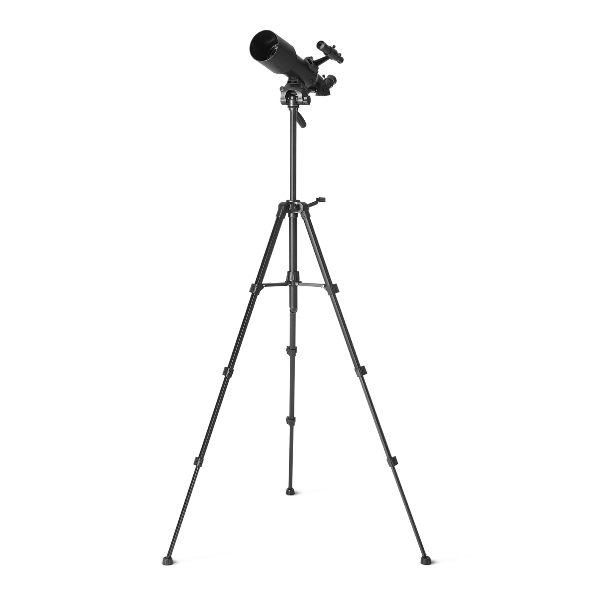 Amazon Basics Telescopio, Apertura 70 mm, Montatura Altazimutale da 400 mm, Portatile con Treppiede, Supporto per Telefono, Borsa, Nero