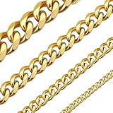 [ChainsHouse] ネックレス メンズ チェーンのみ サージカルステンレス 喜平 ゴールド k18 金属アレルギー 66cm 9mm アクセサリー