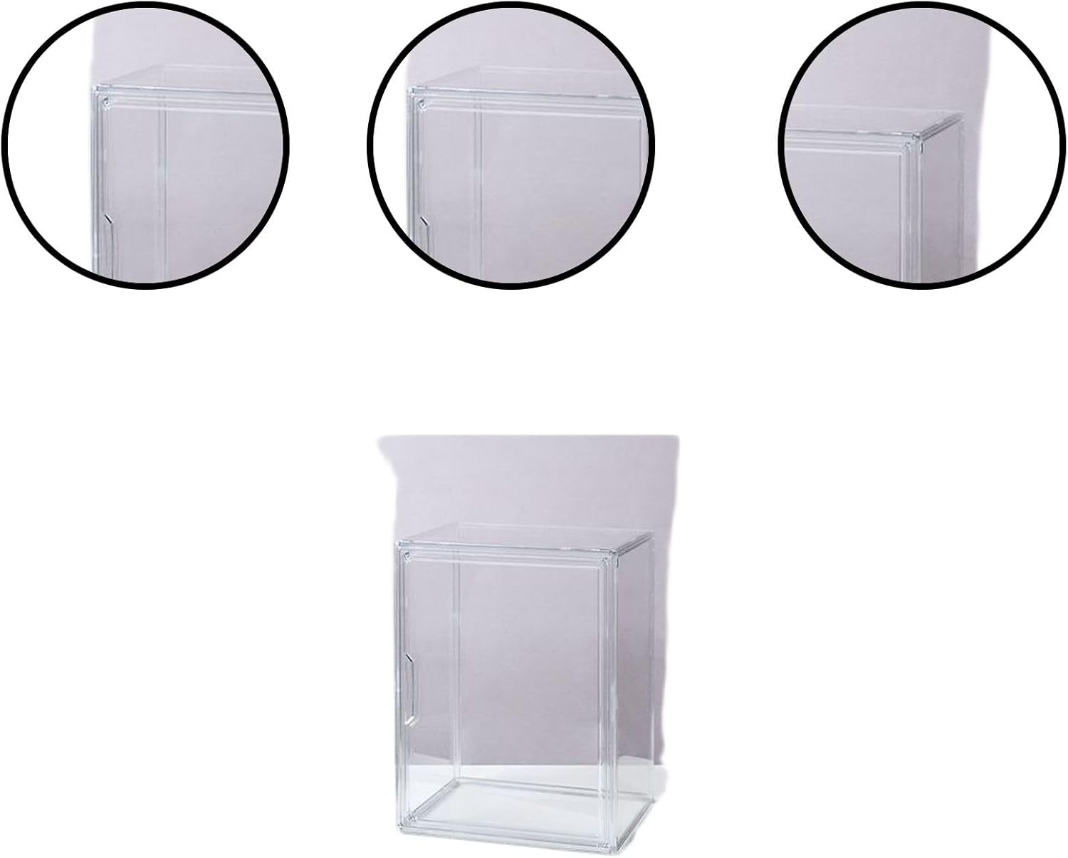 Acrylic Display Box for Arrangements and Woven Crafts – Snap-Together with Door for Desk or Shop Decor (14.17×10.63×8.66in)