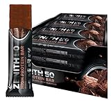 IronMaxx Zenith 50 High Protein Brownie Chocolat Croustillant | Lot de 16 x 45 g | Protein...