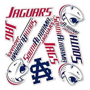 University of South Alabama Sticker USA Jaguars Stickers Vinyl Decals Laptop Water Bottle Car Scrapbook T2 (Type 2)