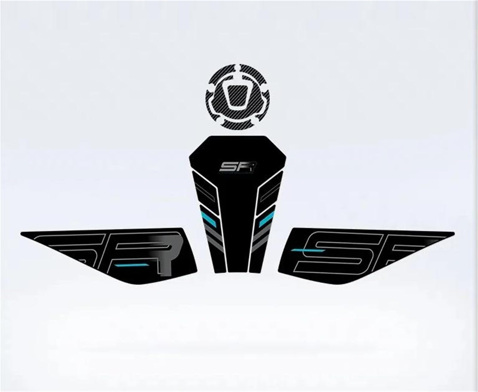 Motorcycle Frosted Fuel Tank Kit Sticker Protector Traction Pad Decals Accessories for CFMOTO 675SR-R 2024 Protection(Color7)