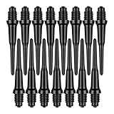 Wolftop 600 Pack Soft Tip Dart Points - 2BA Thread Plastic Dart Tips Replacement Dart Accessories Set - Black