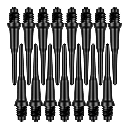 Wolftop 600 Pack Soft Tip Dart Points - 2BA Thread Plastic Dart Tips Replacement Dart Accessories Set - Black