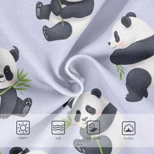 Cute Cartoon Pandas Plant Print Purple Girl Panties Cute Toddler Underwear Floral Cotton Flower Briefs Girls Undies 2t3