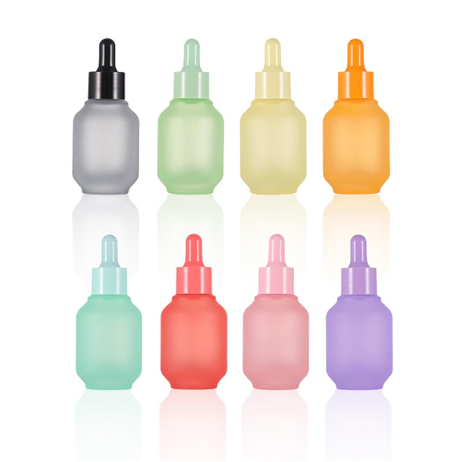 Gotero Botella de vidrio esmerilado rojo for aceite esencial, botellas cuentagotas púrpuras 30ml, contenedor viaje perfume(Purple,20PCS_30ML)