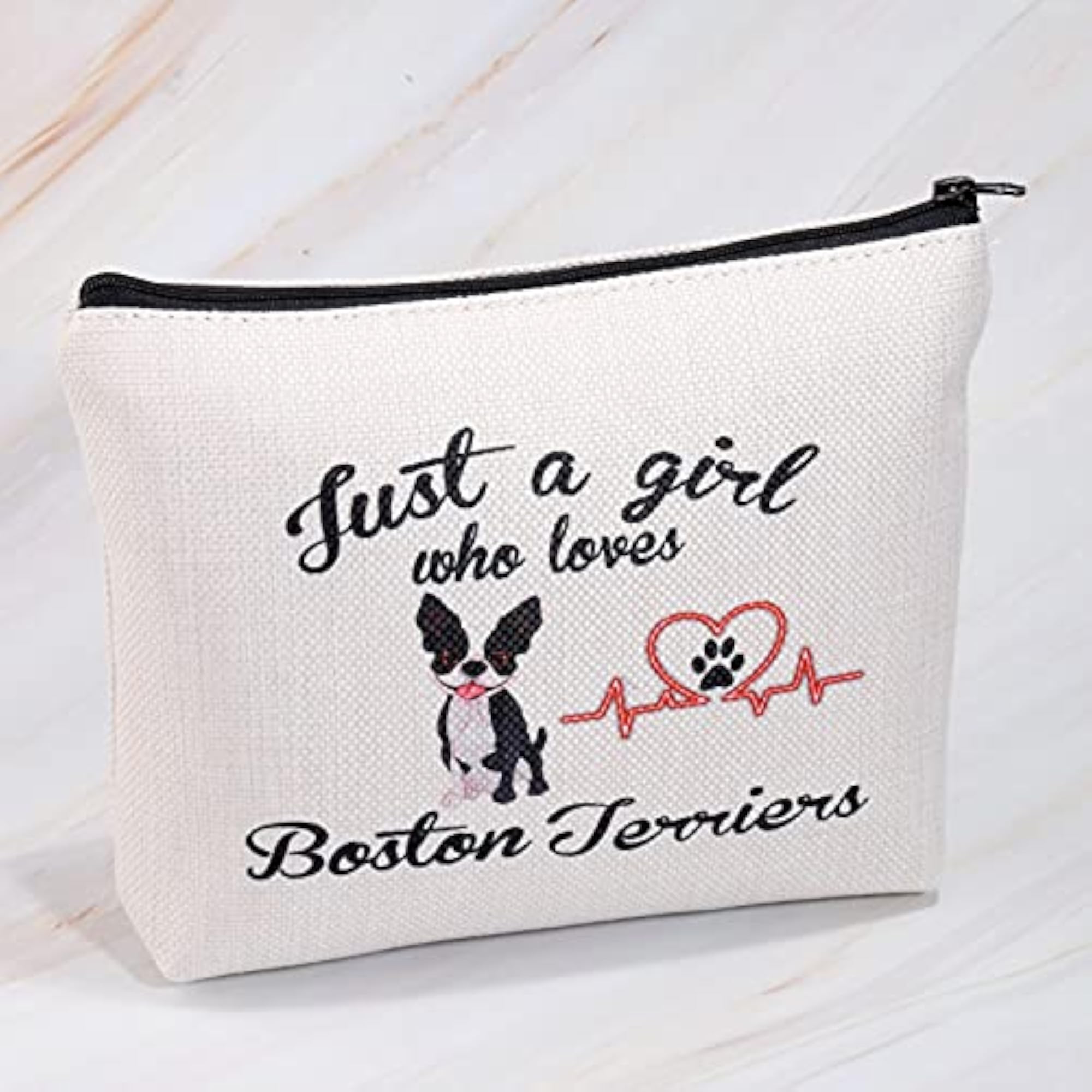 Boston Terrier Makeup Bag, Travel Toiletries Pouch