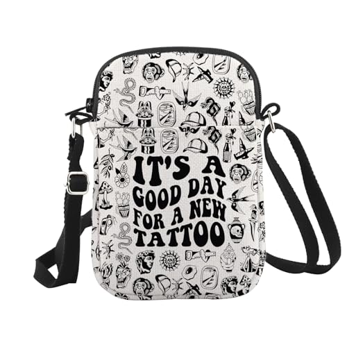 WCGXKO Tattoo Gift Tattoo Artist Gift Tattoo Inspired Gift It’s A Good Day for A New Tattoo Crossbody Bag