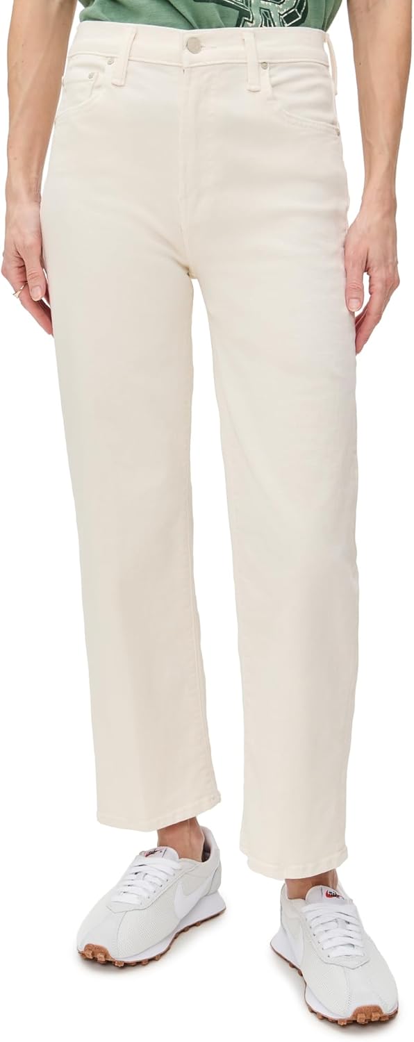 Mother Women's Petite Lil Rambler Zip Ankle Jeans, Cream Puffs, 25
