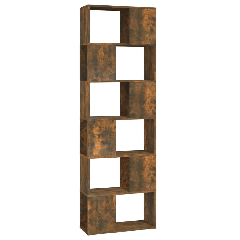 vidaXL Book Cabinet/Room Divider Smoked Oak 60x24x186 cm — image 1