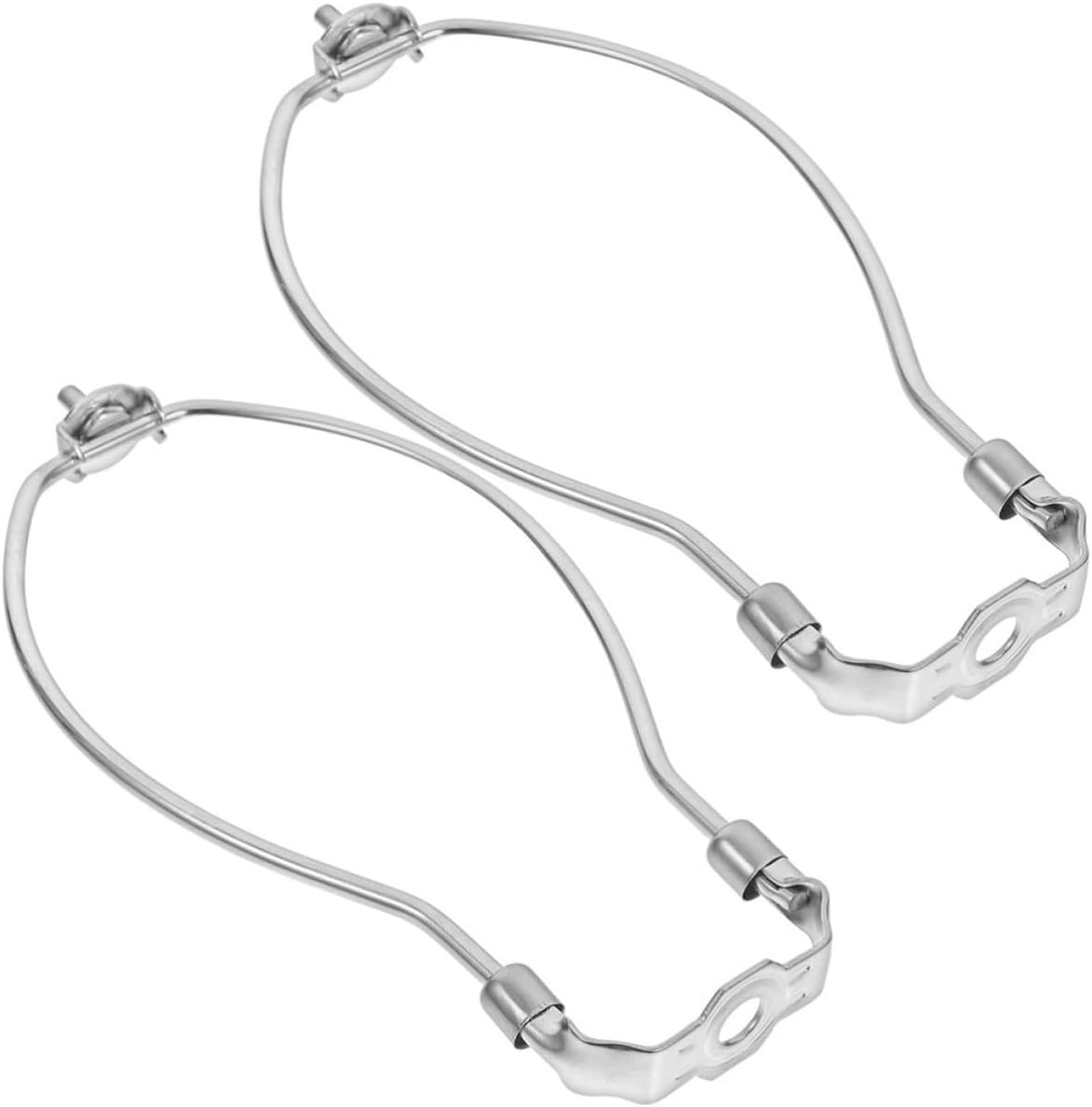 2pcs Adjustable Universal Lamp Shade Harp Holder for Table and Floor Lamps, Heavy Duty Iron Horn Shaped Frame with Light Diffusion Feature, Suitable for Living Space and Reading