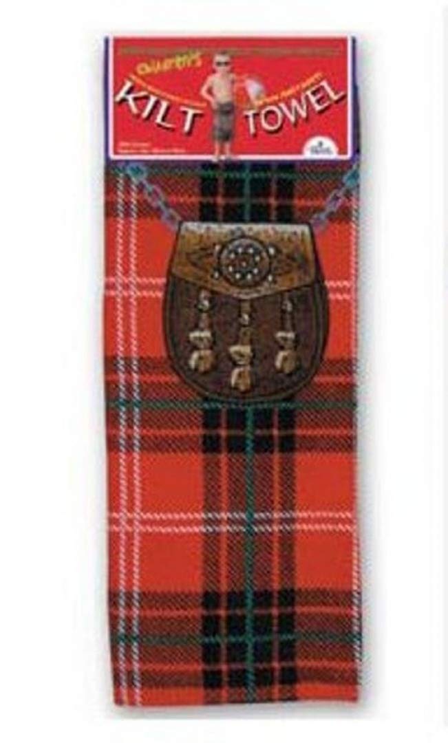 Instakilt Red Scottish Tartan Kilt Beach Towel (Child, )