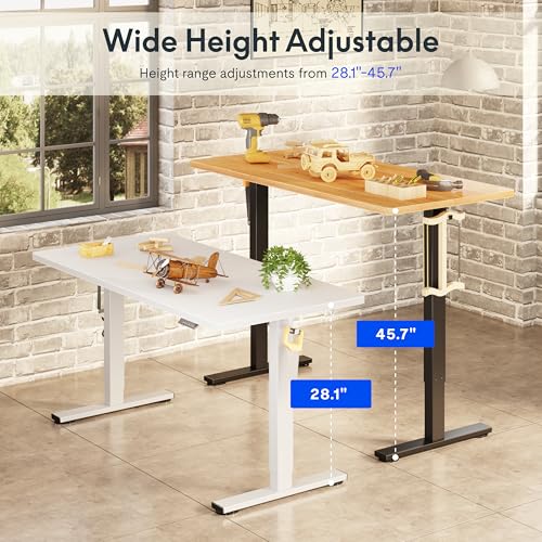 FLEXISPOT Electric Adjustable Workbench, 48x30 Inches Ergonomic Worktable for Garage, Workshop, Office and Home, Spacious Desktop for Woodworking Sewing and Crafts, White, 2 Packages - image 6