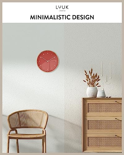 LUUK LIFESTYLE Wall Clock Small Round Silent Non-ticking (10in), Modern design, Easy to read - Image 4