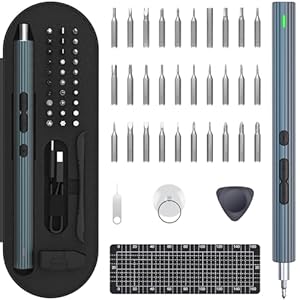 Homtronic Mini Electric Screwdriver Set – 39 in 1 Electric Precision Screwdriver with 30 Magnetic Bits, Small Electric Screwdriver Repair Tool for Phone Camera Laptop Watch [NEW]