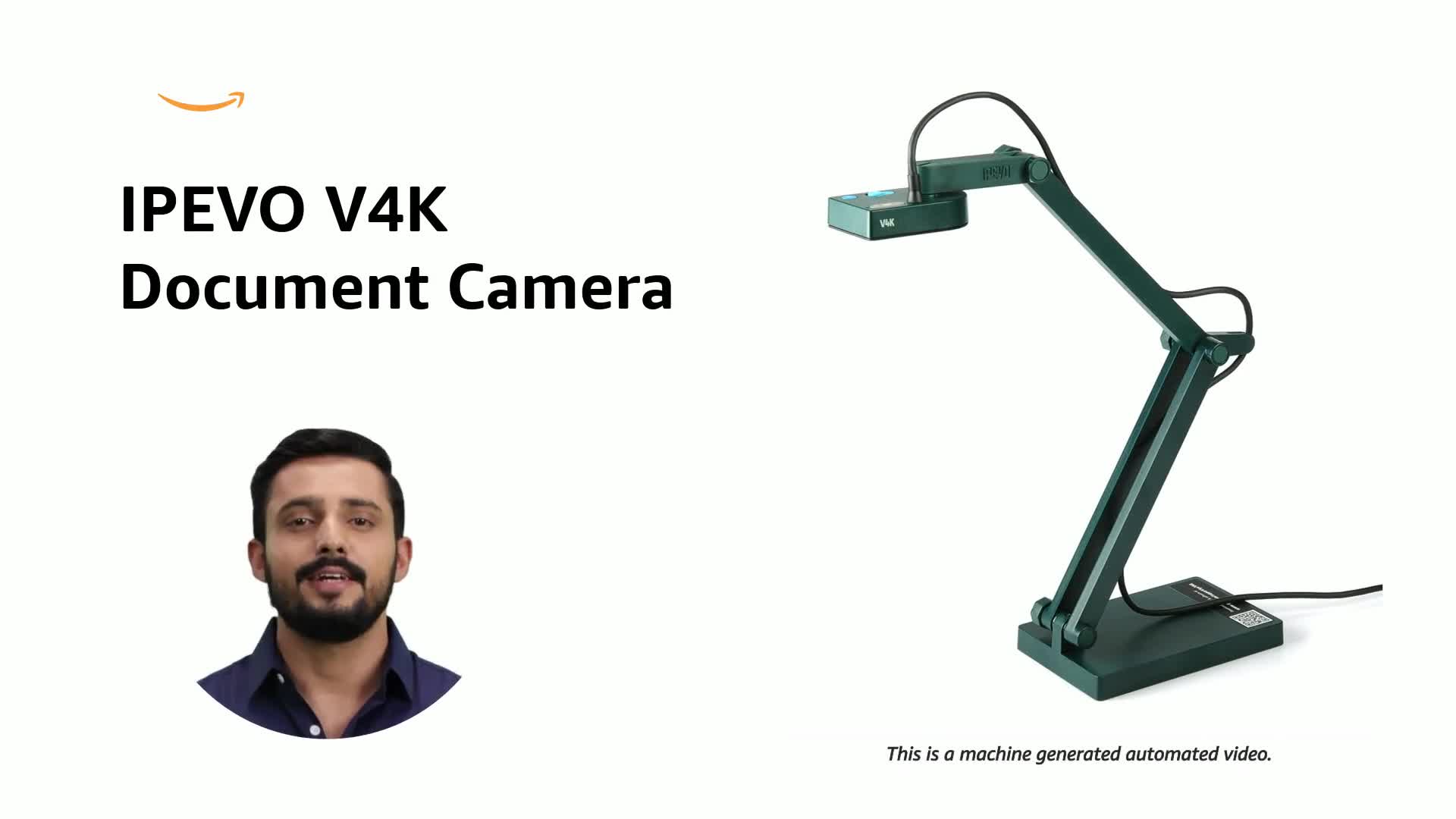 IPEVO V4K Ultra High Definition 8MP USB Document Camera