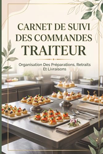 Carnet De Suivi Des Commandes Traiteur: Organisation Des Préparations, Retraits Et Livraisons
