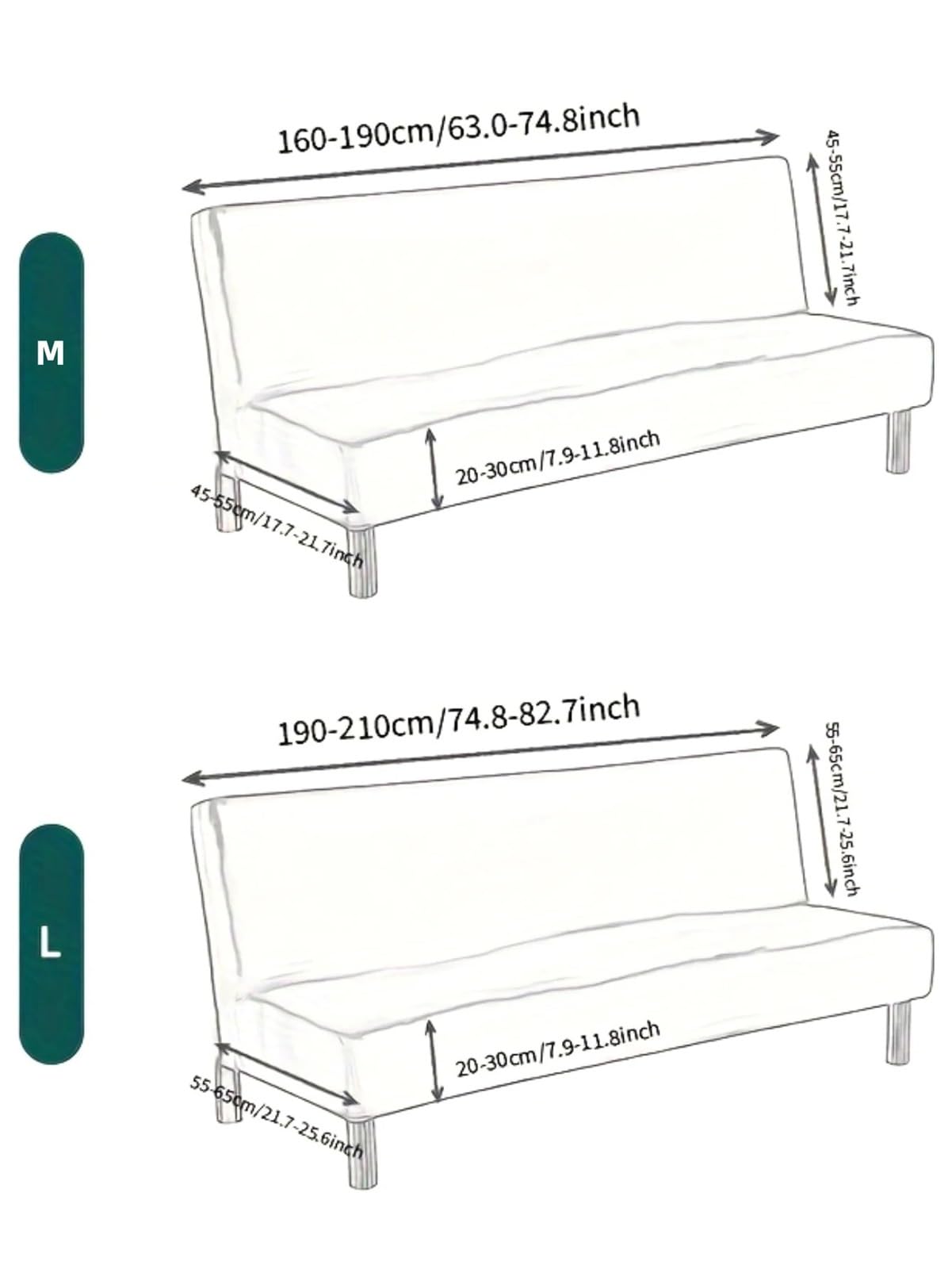 Funda elástica for sofá Cama Tipo futón para Hogar