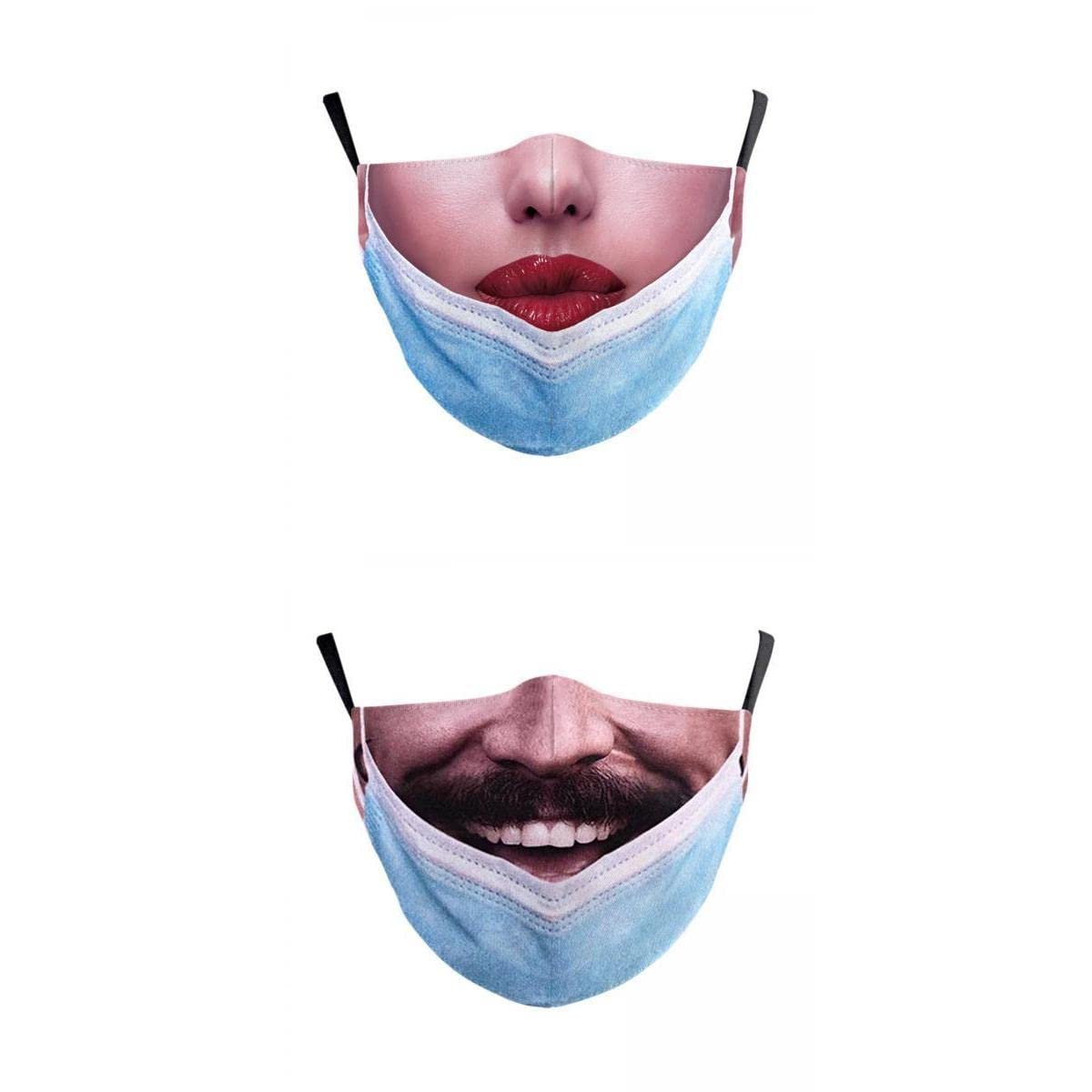 2pcs Prank Face Mask Reusable Adjustable Prank Bandanas Fashion Scarf-image-43
