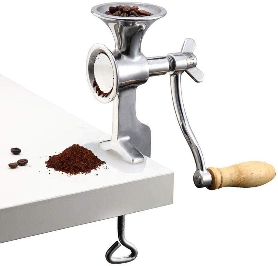 Coffee Grinders Manual Coffee Mill Grinder Stainless Steel Adjustable Hand Shake Ground Coffee Beans Wood Handle Home