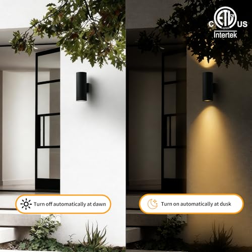 mirrea 14" Dusk to Dawn Outdoor Porch Light, Matte Black, Pack of 2 by mirrea - Used condition - Image 8