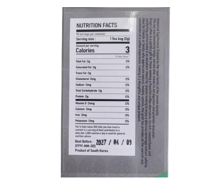 Miniatura 7 de Hwata Sungnyung - Té negro coreano con chips de arroz 6.34 onzas (0.07 oz x 90 bolsas de té) Nurungji Té de arroz quemado sin cafeína Bebida