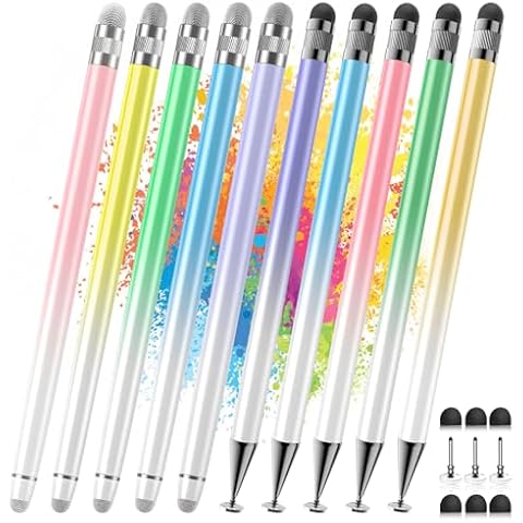 10 PCS Stylus Pen,2-in-1 Stylus Pen for Touchscreen,High Precision and Sensitivity,Suitable for iPhone/ipad/Android Tablets,Compatible with All Touch Screens Cover