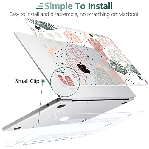 Image of MEEgoodo Case for M5 /M4 /M3 /M2 MacBook Air 13 inch 2026 2025 2024 2022, Fit Model A3449 /A3240 /A3113 /A2681, Case Compatible with MacBook Air 13.6-inch, Cacti