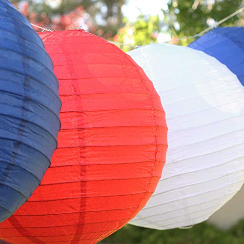 Just Artifacts Decorative Round Chinese Paper Lanterns 12Pcs Assorted Sizes (Color: White) #TOP5