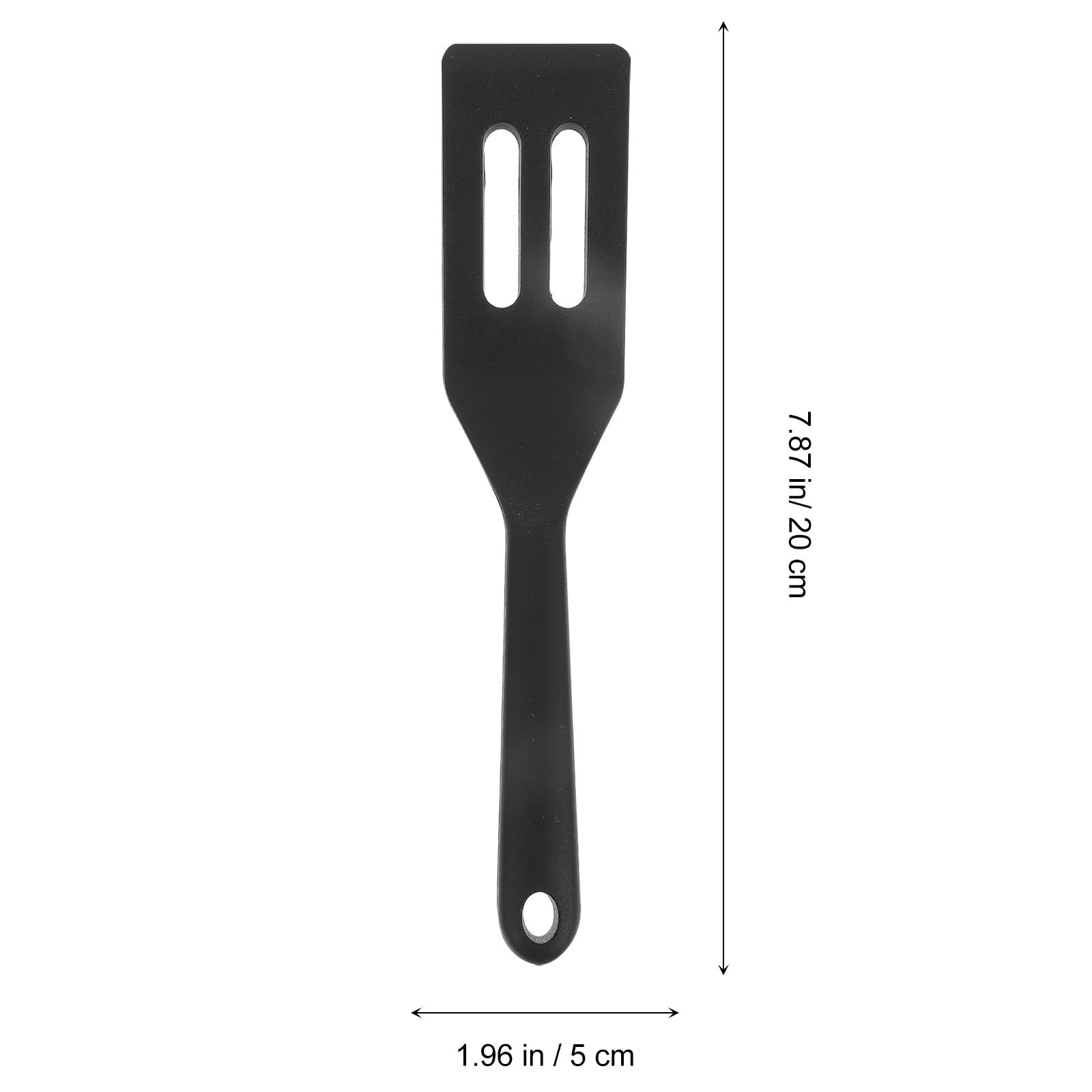 TOYANDONA Espátulas de Silicona Pequeñas Antiadherentes 6 Piezas para Hornear y Cocinar Resistentes al Calor Color Negro Orificios Utensilios de Cocina Prácticos para Repostería y Carne