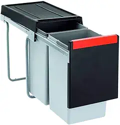 Lixeira de Embutir Cube 30 c/ 2 Reservatórios em ABS Franke - 2x 15 Litros